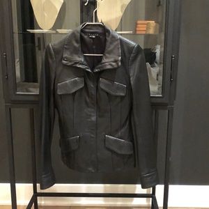 Theory leather blazer jacket.